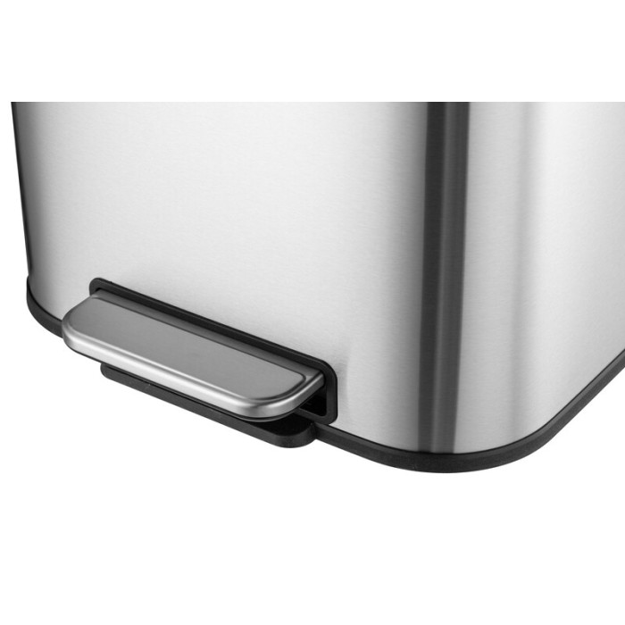 Відро для сміття з плавним закриттям прямокутне Mixxus Cubic-TC0112 SS Color 12л колір нержавійка (MI7089)