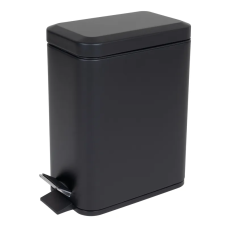 Відро для сміття з плавним закриттям прямокутне Zerix Sansa-TC0105 Black 5 л колір чорний (ZX5894)