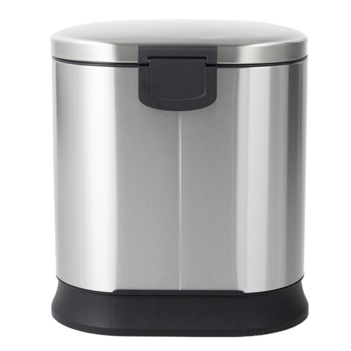 Відро для сміття з плавним закриттям овальне Mixxus Premium Strong-TC0105 SS Color 5л колір наржавійка (MI7080)