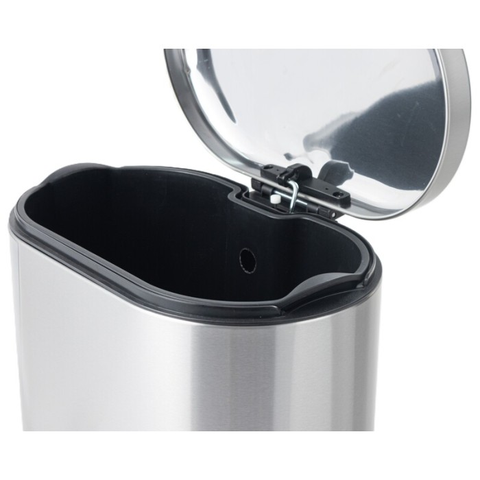 Відро для сміття з плавним закриттям овальне Mixxus Premium Strong-TC0105 SS Color 5л колір наржавійка (MI7080)