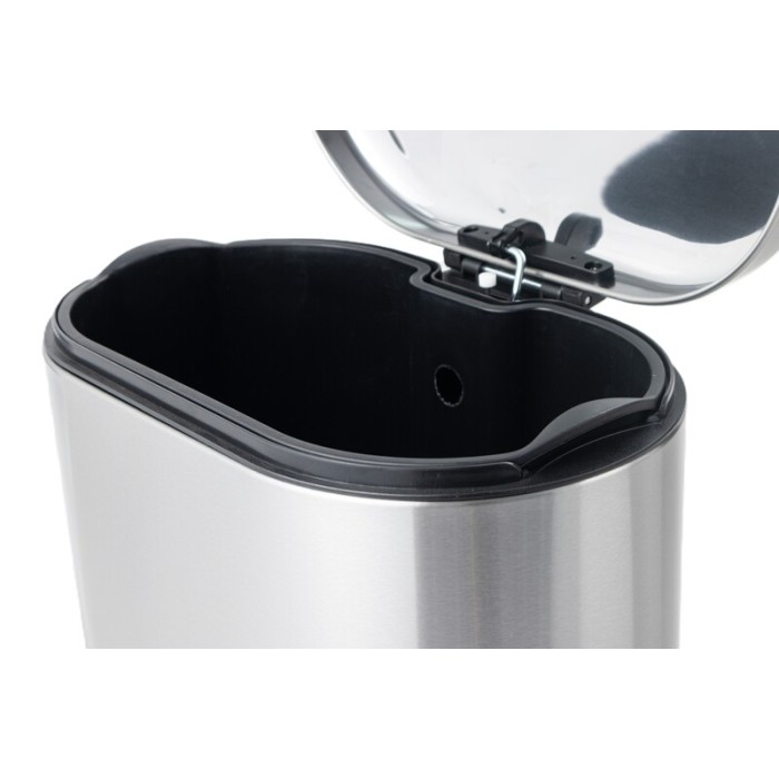 Відро для сміття з плавним закриттям овальне Mixxus Premium Strong-TC0105 SS Color 5л колір наржавійка (MI7080)