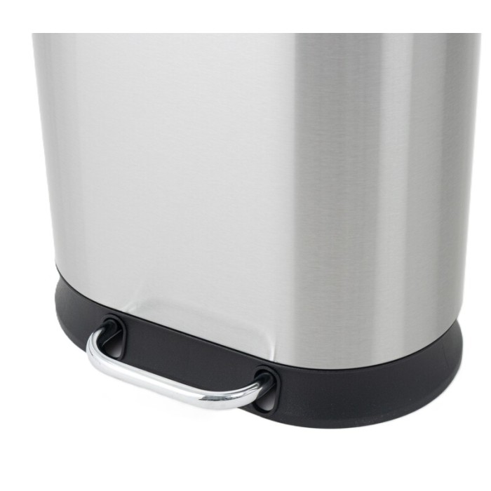 Відро для сміття з плавним закриттям овальне Mixxus Premium Strong-TC0105 SS Color 5л колір наржавійка (MI7080)