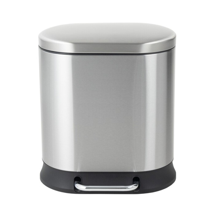 Відро для сміття з плавним закриттям овальне Mixxus Premium Strong-TC0105 SS Color 5л колір наржавійка (MI7080)