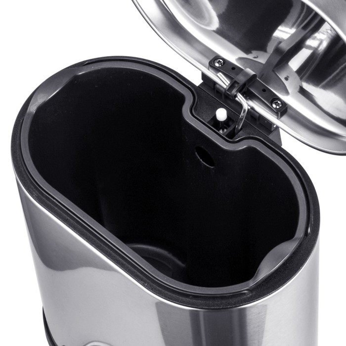 Відро для сміття з плавним закриттям овальне Mixxus Premium Topper-TC0205 SS Color 5л колір нержавійка (MI7059)