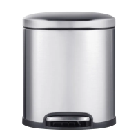 Відро для сміття з плавним закриттям овальне Mixxus Premium Topper-TC0205 SS Color 5л колір нержавійка (MI7059)