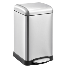 Відро для сміття з плавним закриттям квадратне Mixxus Style-TC0106 SS Color 6л колір наржавійка (MI7092)
