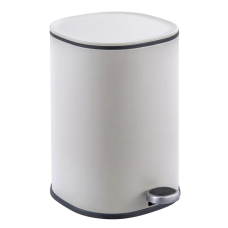 Відро для сміття з плавним закриттям овальне Zerix Prime-TC0105 White 5л колір білий (ZX5901)