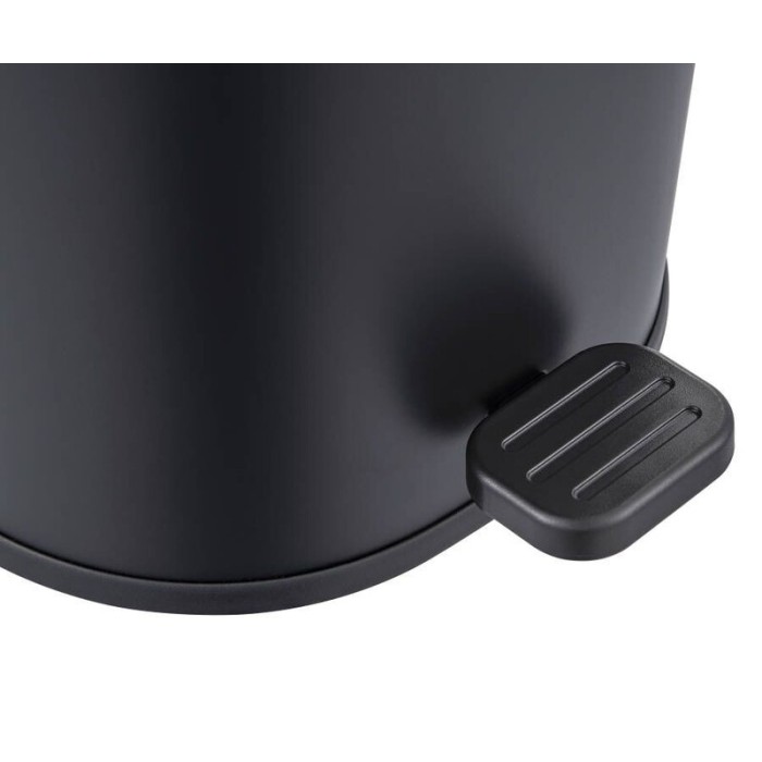 Відро для сміття з плавним закриттям овальне Zerix Prime-TC0105 Black 5л колір чорний (ZX5902)