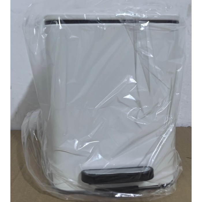 Відро для сміття з плавним закриттям квадратне Zerix Kubix-TC0106 White 6 л (колір білий) (ZX6109)