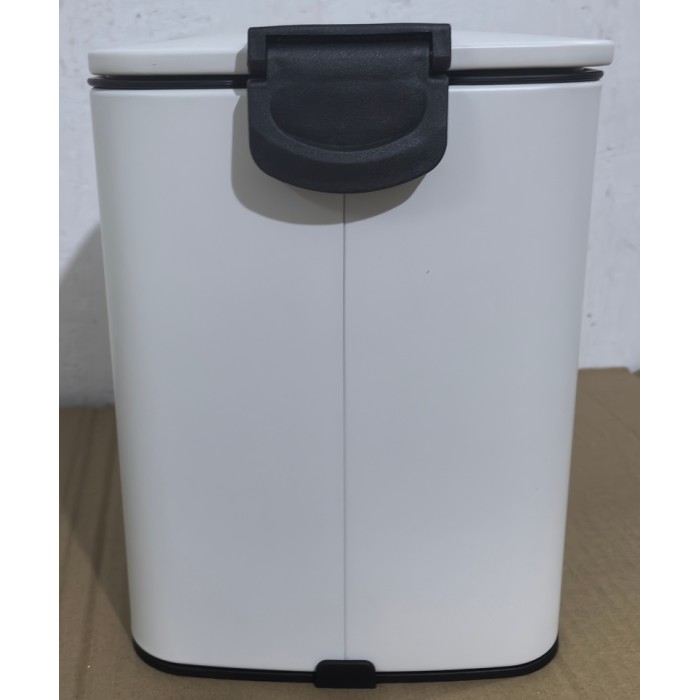 Відро для сміття з плавним закриттям квадратне Zerix Kubix-TC0106 White 6 л (колір білий) (ZX6109)