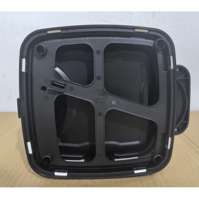 Відро для сміття з плавним закриттям квадратне Zerix Kubix-TC0106 White 6 л (колір білий) (ZX6109)