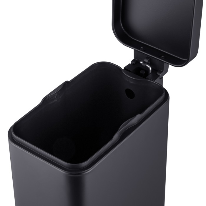 Відро для сміття з плавним закриттям прямокутне Mixxus Premium Quadro-TC0105 Black 5 л колір чорний (MI7061)