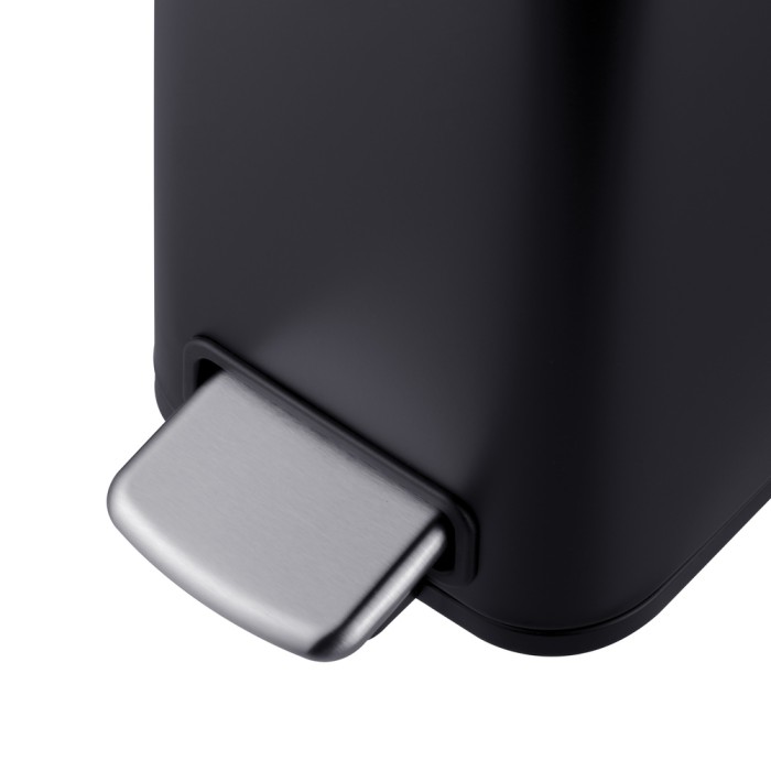 Відро для сміття з плавним закриттям прямокутне Mixxus Premium Quadro-TC0105 Black 5 л колір чорний (MI7061)