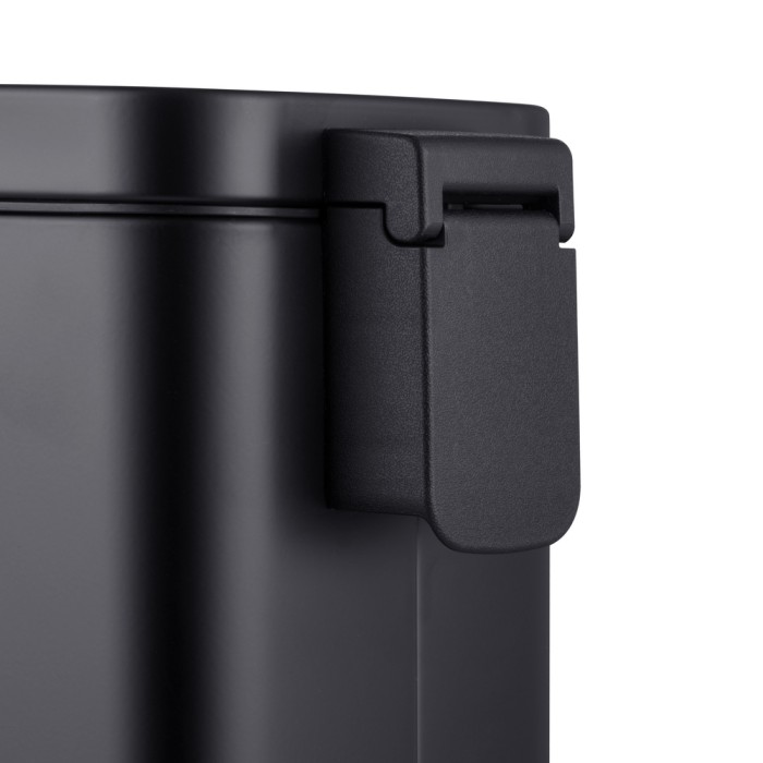 Відро для сміття з плавним закриттям прямокутне Mixxus Premium Quadro-TC0105 Black 5 л колір чорний (MI7061)