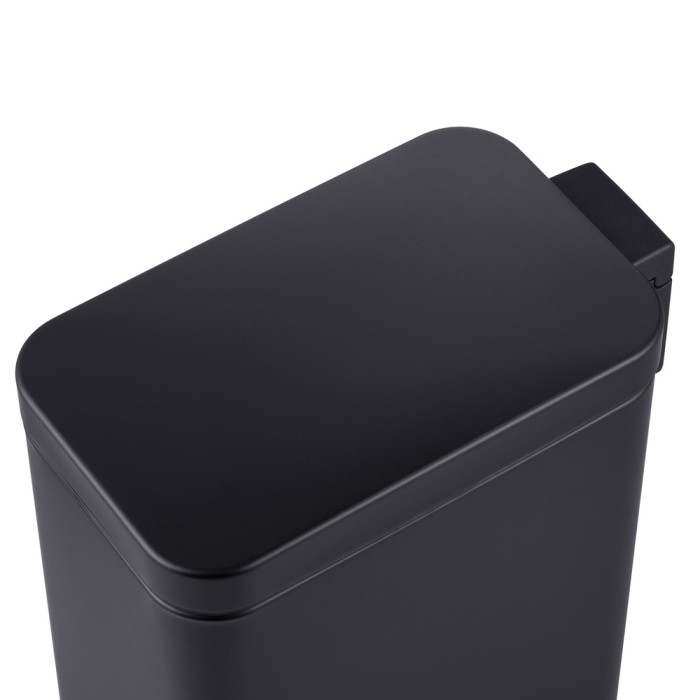 Відро для сміття з плавним закриттям прямокутне Mixxus Premium Quadro-TC0105 Black 5 л колір чорний (MI7061)