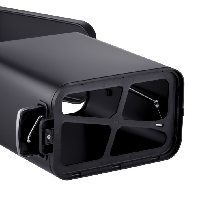 Відро для сміття з плавним закриттям прямокутне Mixxus Premium Quadro-TC0105 Black 5 л колір чорний (MI7061)