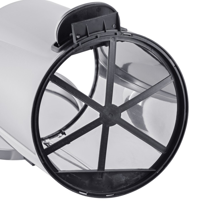 Відро для сміття з плавним закриттям кругле Mixxus Ellipse-TC0212 SS Color 12л (колір нержавійка) (MI8399)