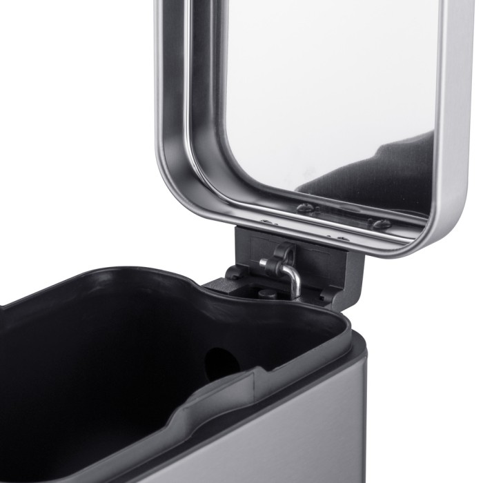 Відро для сміття з плавним закриттям прямокутне Mixxus Premium Quadro-TC0105 SS Color 5л колір нержавійка (MI7062)