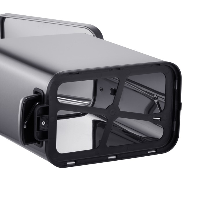 Відро для сміття з плавним закриттям прямокутне Mixxus Premium Quadro-TC0105 SS Color 5л колір нержавійка (MI7062)