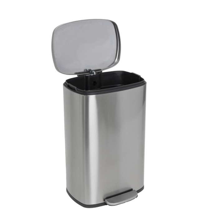 Відро для сміття з плавним закриттям прямокутне Mixxus Bevel-TC0112 SS Color 12л колір наржавійка (MI7087)