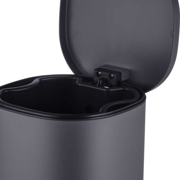 Відро для сміття з плавним закриттям овальне Mixxus Premium Olivary-TC0105 Graphite 5 л колір графіт (MI7063)