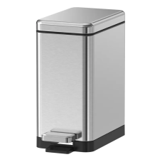Відро для сміття з плавним закриттям прямокутне Koer TC-010210-02 10 л колір нержавійка (KR5597)