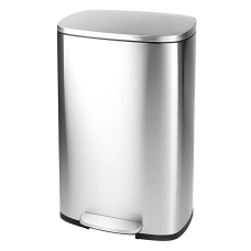 Відро для сміття з плавним закриттям прямокутне Mixxus Bevel-TC0112 SS Color 12л колір наржавійка (MI7087)