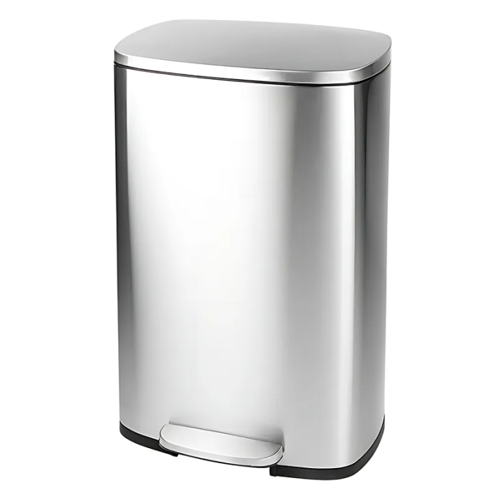 Відро для сміття з плавним закриттям прямокутне Mixxus Bevel-TC0112 SS Color 12л колір наржавійка (MI7087)