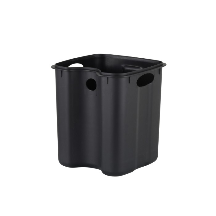 Відро для сміття з плавним закриттям квадратне Zerix Kubix-TC0106 Black 6 л колір чорний (ZX5890)