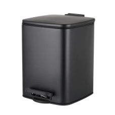Відро для сміття з плавним закриттям квадратне Zerix Kubix-TC0106 Black 6 л колір чорний (ZX5890)