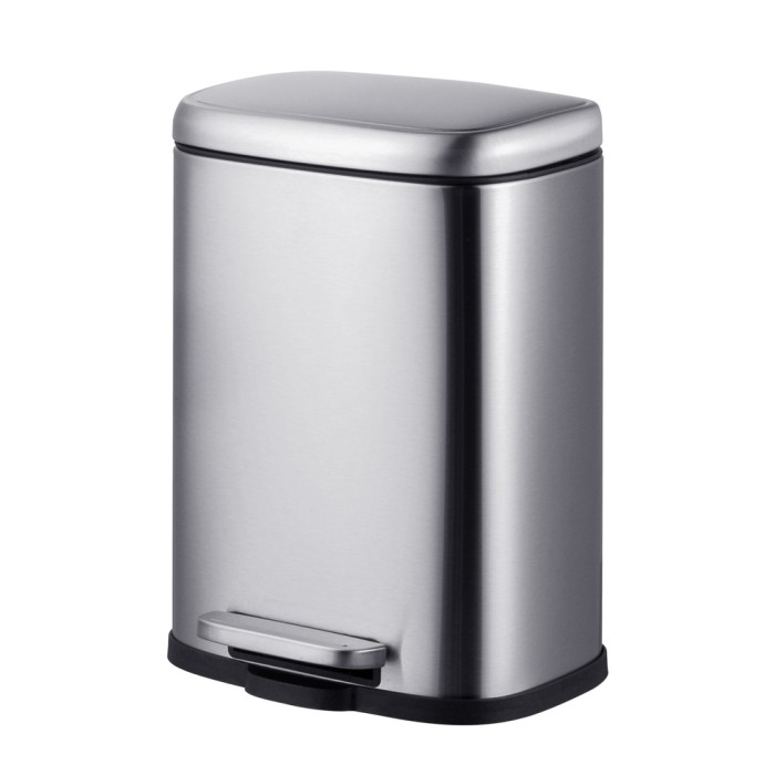 Відро для сміття з плавним закриттям прямокутне Mixxus Premium Style-TC0305 SS Color 5л колір нержавійка (MI7060)