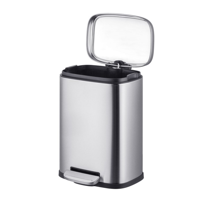 Відро для сміття з плавним закриттям прямокутне Mixxus Premium Style-TC0305 SS Color 5л колір нержавійка (MI7060)