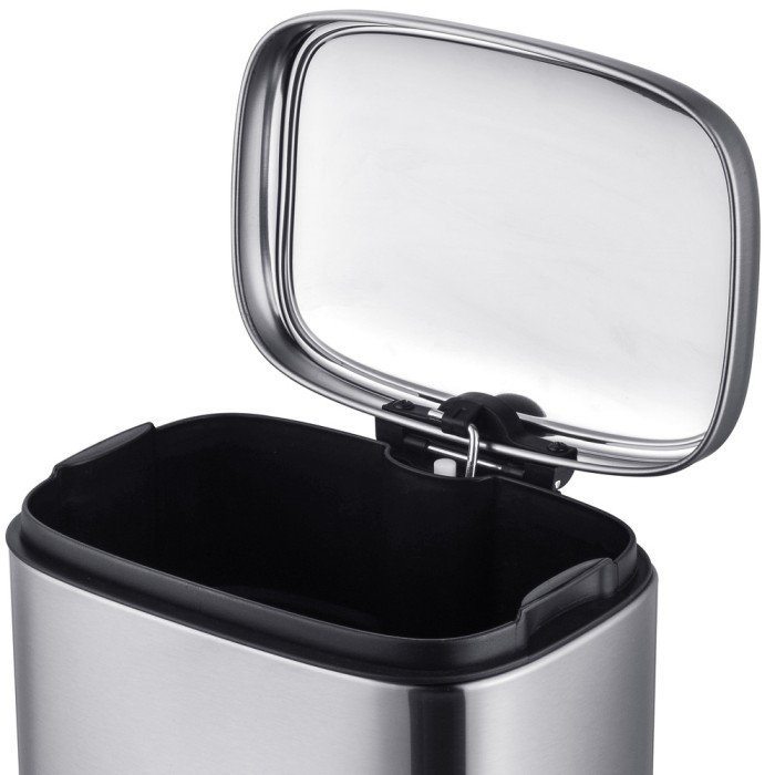 Відро для сміття з плавним закриттям прямокутне Mixxus Premium Style-TC0305 SS Color 5л колір нержавійка (MI7060)