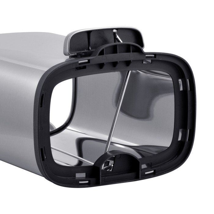 Відро для сміття з плавним закриттям прямокутне Mixxus Premium Style-TC0305 SS Color 5л колір нержавійка (MI7060)