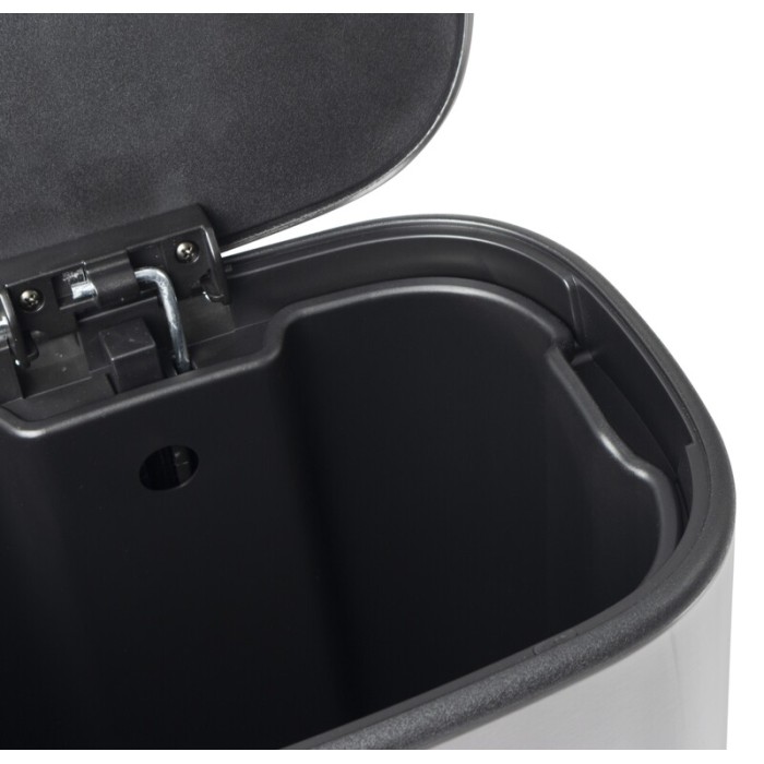 Відро для сміття з плавним закриттям овальне Mixxus Premium Diverse-TC0105 SS Color 5л колір наржавійка (MI7078)