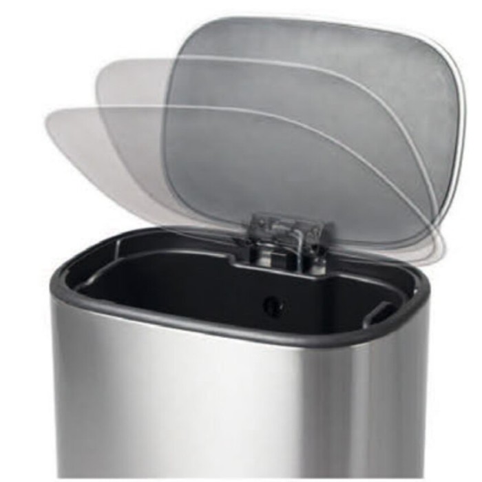 Відро для сміття з плавним закриттям овальне Mixxus Premium Diverse-TC0105 SS Color 5л колір наржавійка (MI7078)