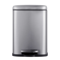 Відро для сміття з плавним закриттям прямокутне Mixxus Premium Style-TC0305 SS Color 5л колір нержавійка (MI7060)