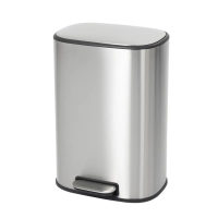 Відро для сміття з плавним закриттям овальне Mixxus Premium Diverse-TC0112 SS Color 12л колір наржавійка (MI7079)