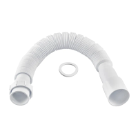 Гофротруба сполучна Zerix GN-01-B з накидною гайкою 1 1/2" (460-1100 мм) (ZX5096)