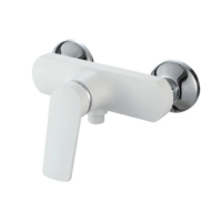 Змішувач для душової кабіни Plamix Lucas-003 SET White з шлангом, лійкою та кронштейном (PM0711)