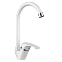 Змішувач для кухні Plamix Afina-011 White (без підведення) (PM0686)