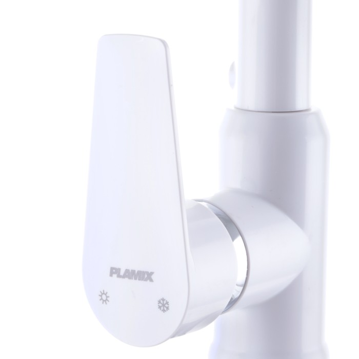 Змішувач для кухні Plamix Mario-017 White (з підведенням) (PM0608)