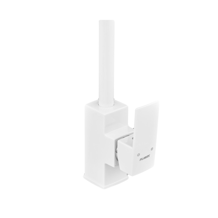 Змішувач для кухні Plamix Kubus-011 SET White (з підведенням) (PM0674)