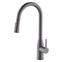 Змішувач для кухні з висувним виливом MIXXUS PREMIUM SUMMER 014 GRAPHITE (Колір графіт) (MI8282)