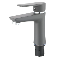 Змішувач для умивальника Plamix Oscar-001 Graphite (без підведення) (Колір графіт) (PM6097)