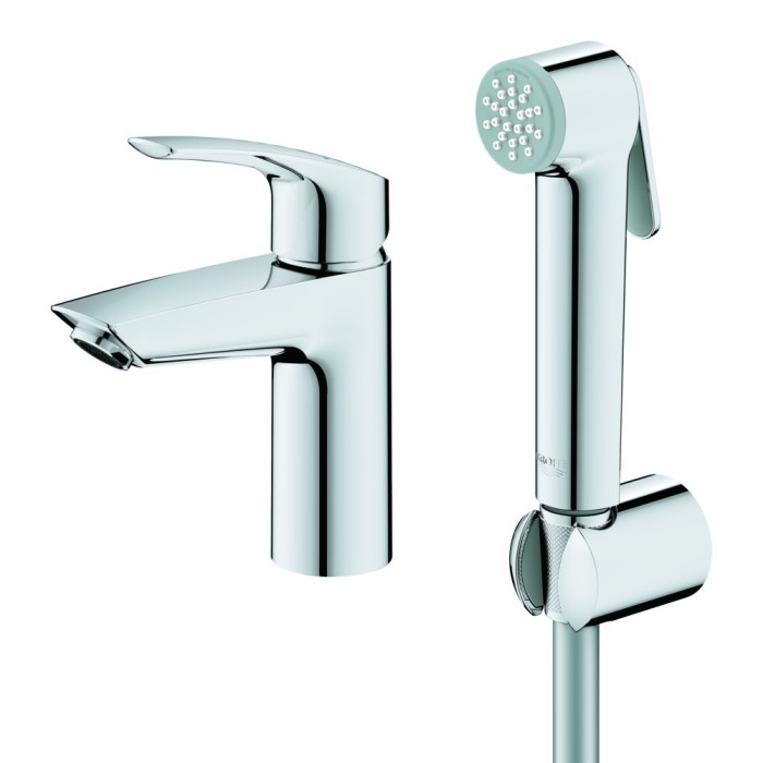 Змішувач для раковини з гігієнічним душем Grohe Eurosmart New (23124003)