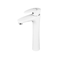 Змішувач для умивальника Plamix Cezar-001 HIGH SET White (з підведенням) (PM0663)