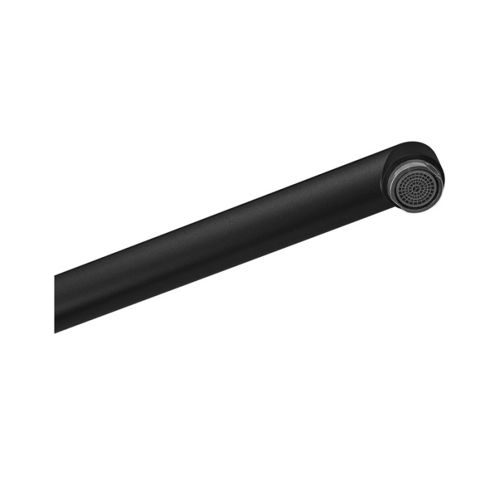 Змішувач для ванни Plamix CEZAR-006 EURO SET Matte black, зі шлангом, лійкою та кронштейном (PM0690)
