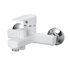 PLAMIX OSCAR-009 EURO SET WHITE Змішувач для ванни(зі шлангом,лійкою та кроншт.)(Кол.білий)(24шт/ящ)