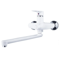 PLAMIX OSCAR-006 EURO SET WHITE Змішувач для ванни(зі шлангом,лійкою та кроншт.)(Кол.білий)(24шт/ящ)